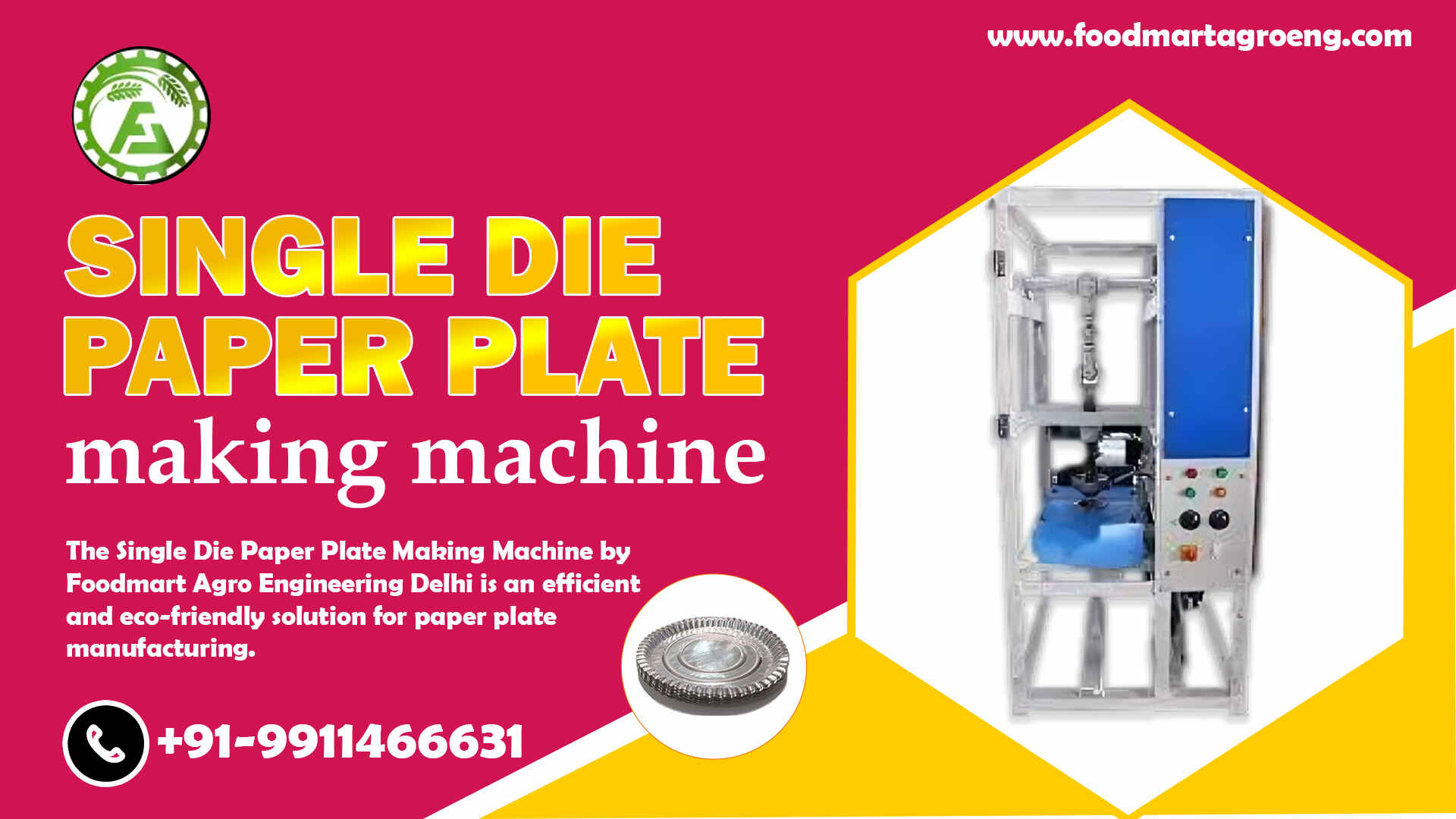 Modern Single Die Paper Plate Making Machine in a manufacturing unit