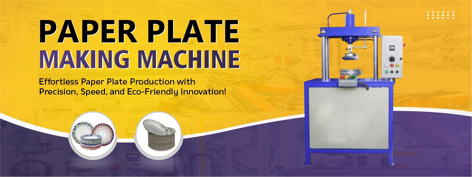 Paper plate making machine in action - raw materials to final product
