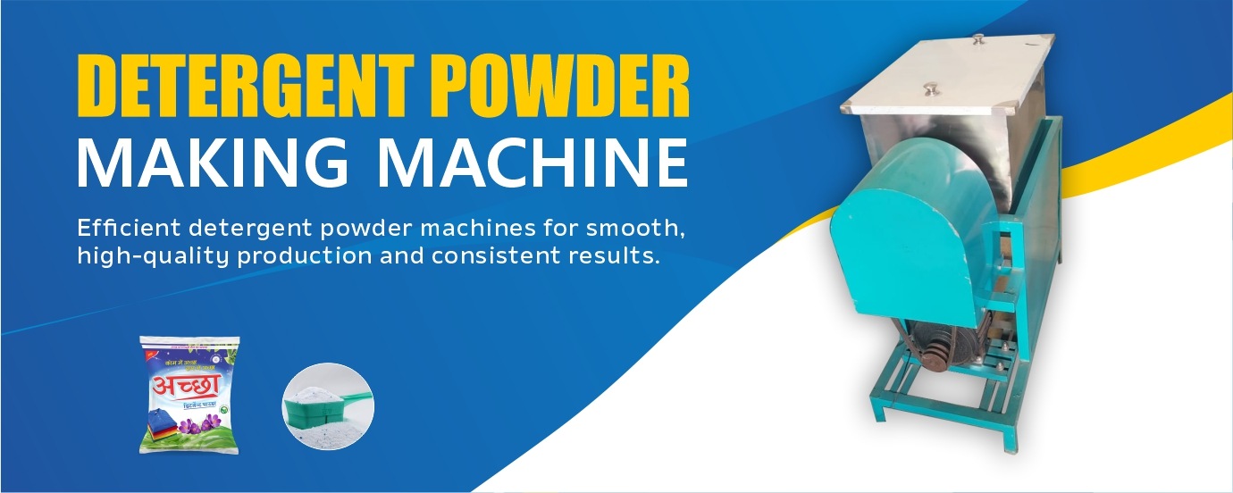 Efficient detergent powder making machine in a factory setting